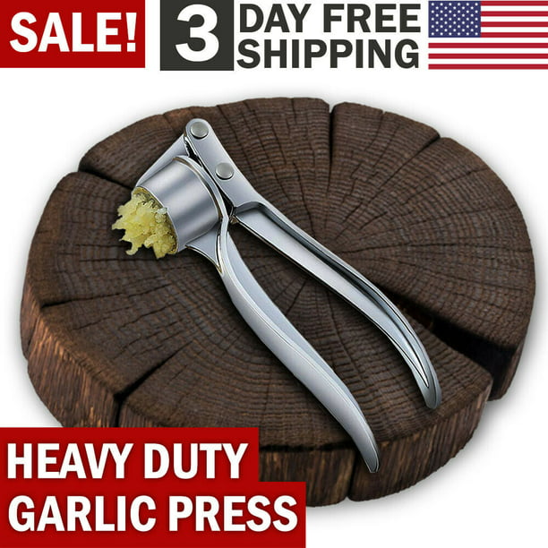 Garlic Press Crusher Mincer Chopper Peeler Squeeze Cutter Stainless Steel Ginger
